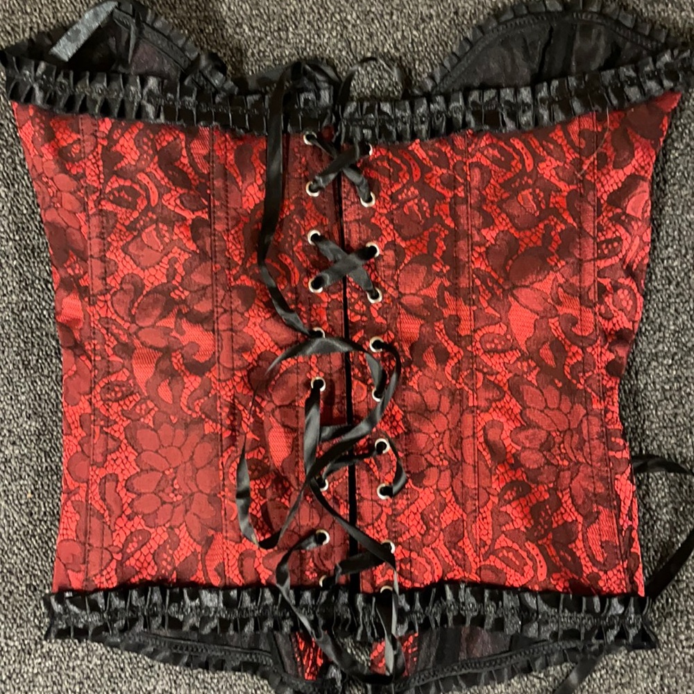 Red Floral Corset